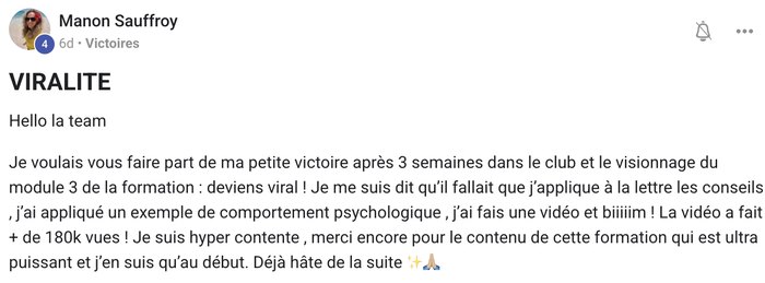 Témoignage client